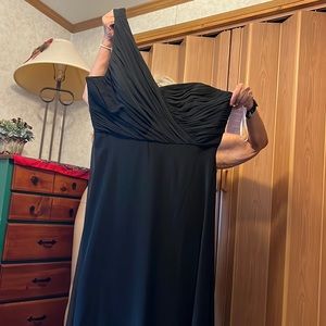 24W Blk thread formal dress off shoulder formal gown